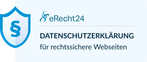 Datenschutzerklärung geprüft durch eRecht24